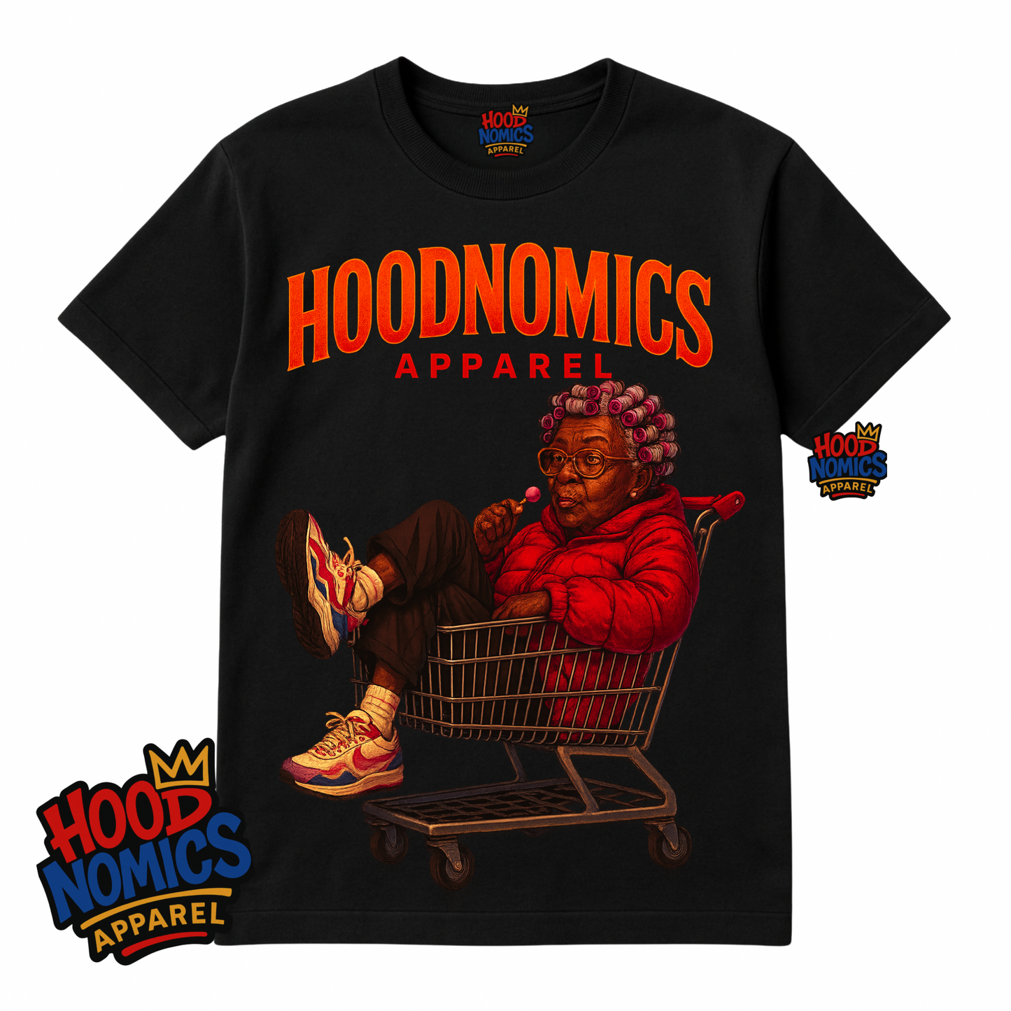 Hoodnomics Grandma Tee — “Rollin’ Since Day One” Edition-Hoodnomics Apparel