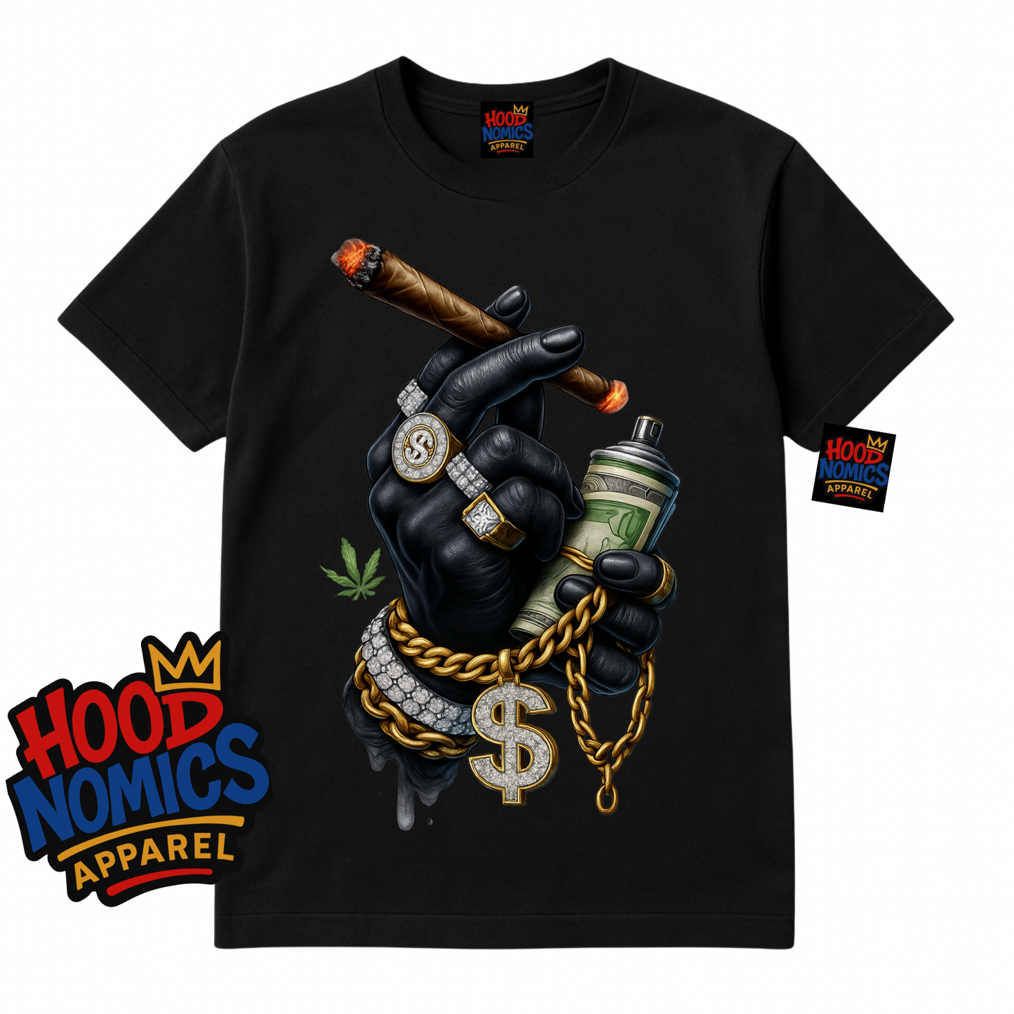Smokin’ Rich™ – Hoodnomics Apparel™ Tee