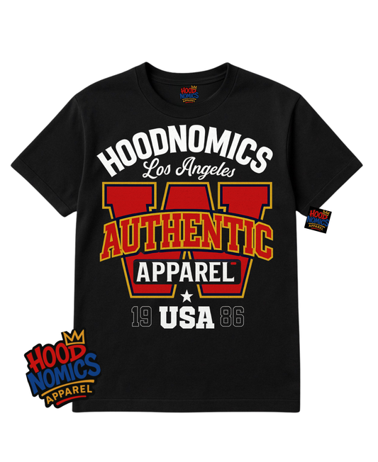 Hoodnomics Authentic U™ – Varsity Edition Tee
by Hoodnomics Apparel™