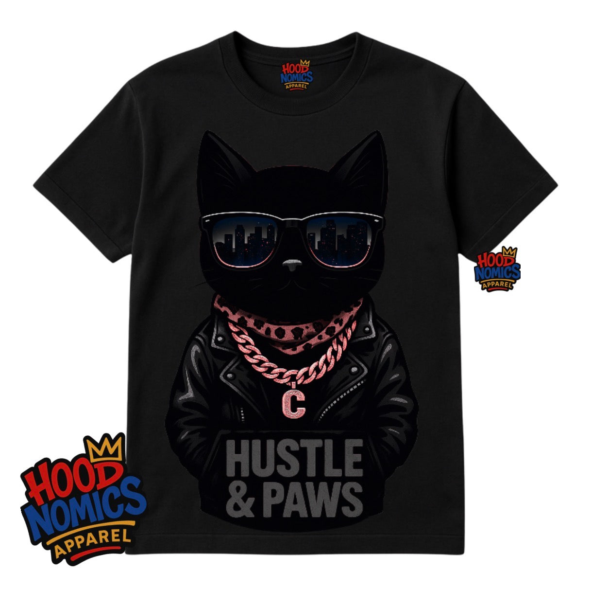 Hustle & Paws Tee — Hoodnomics Apparel™